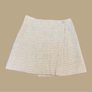 Y2K 2000s Tweed Style Wrap Mini Skirt